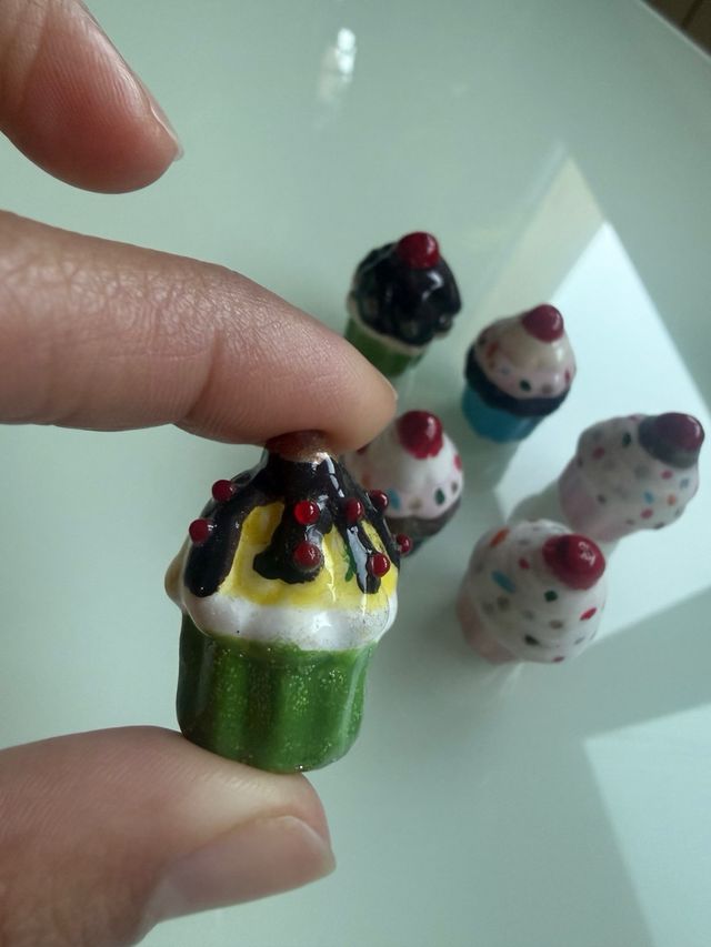 6 Miniature di Dolci in Ceramica