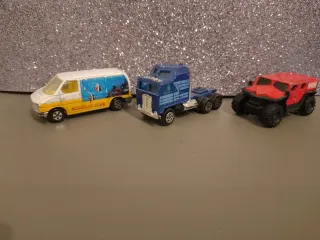 Set 3 macchinine: furgone, camion, fuoristrada