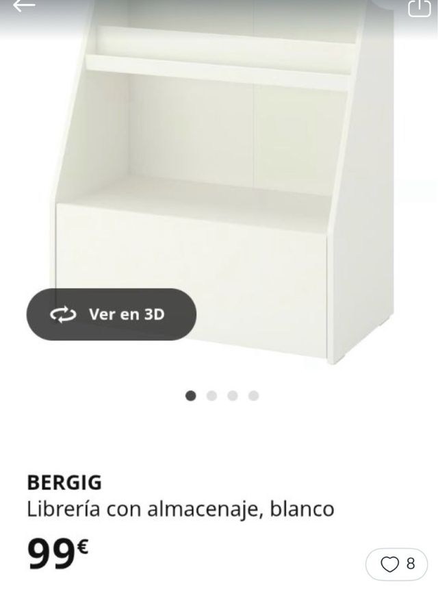 Estantería infantil Bergig Ikea Blanca