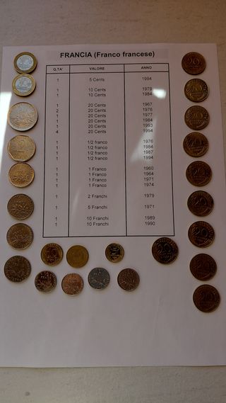 Franchi Francesi - Lotti di Monete dal 1960