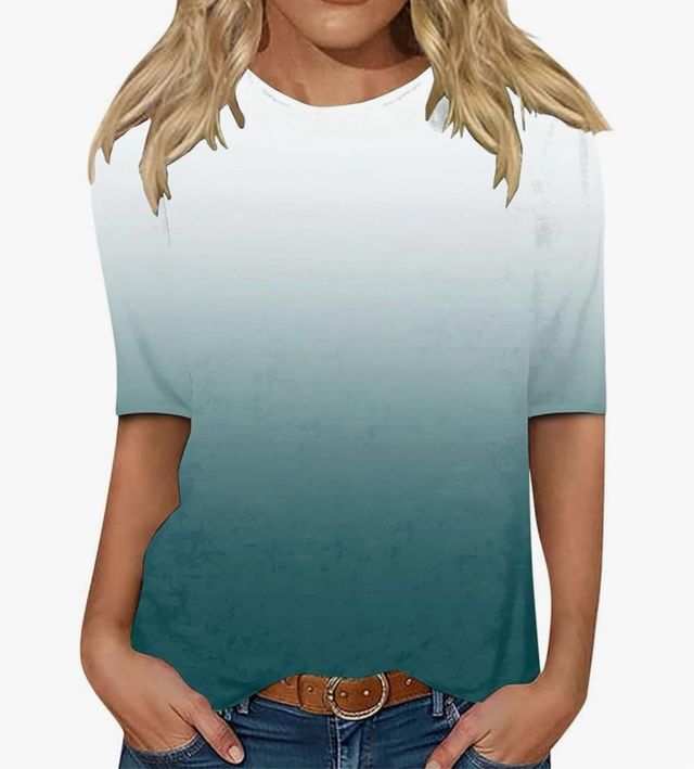 Camiseta Ombré Azul y Blanco