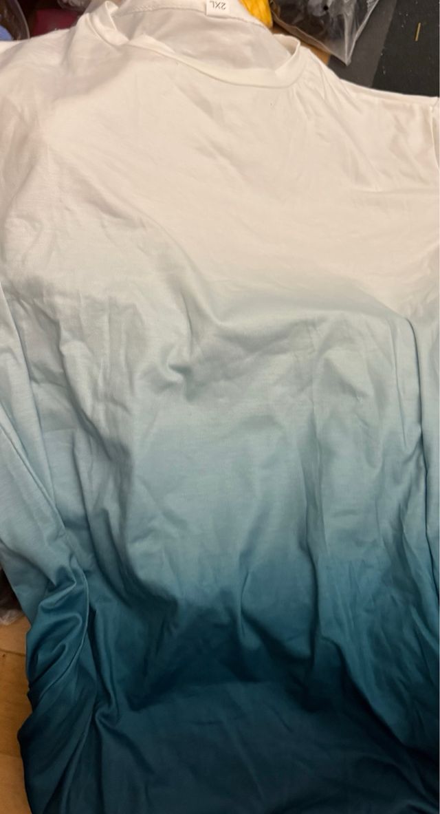 Camiseta Ombré Azul y Blanco