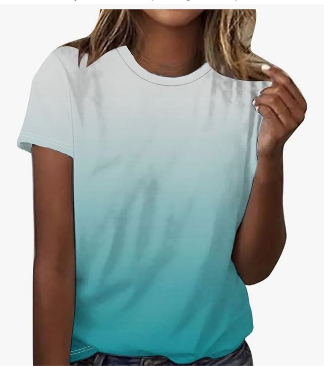 Camiseta Ombré Azul y Blanco