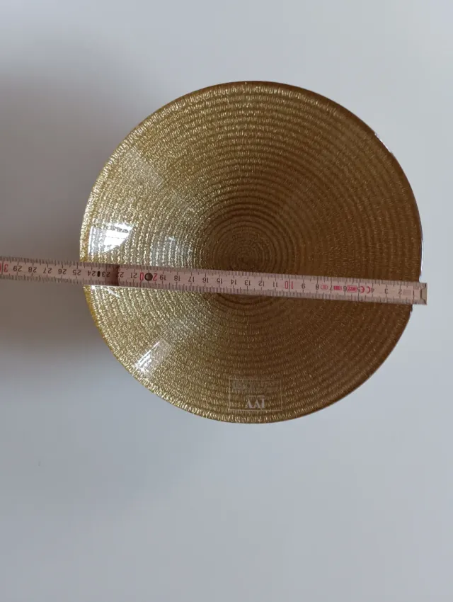 Centrotavola IVV dorato dipinto a mano