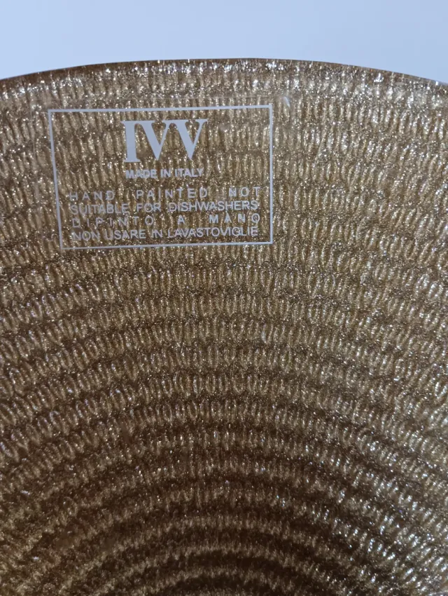 Centrotavola IVV dorato dipinto a mano