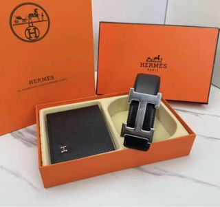 Cinturón y billetera Hermes H