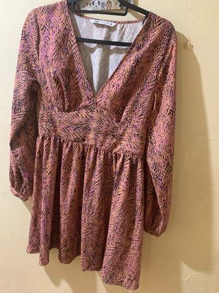 Vestido Zara estampado manga larga