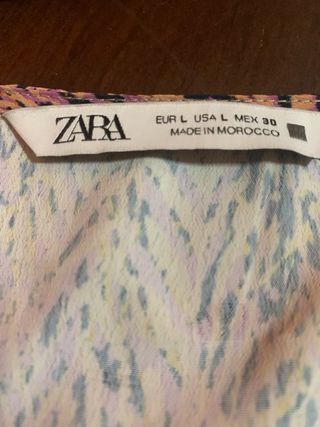 Vestido Zara estampado manga larga