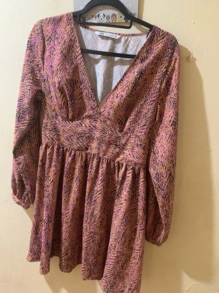 Vestido Zara estampado manga larga