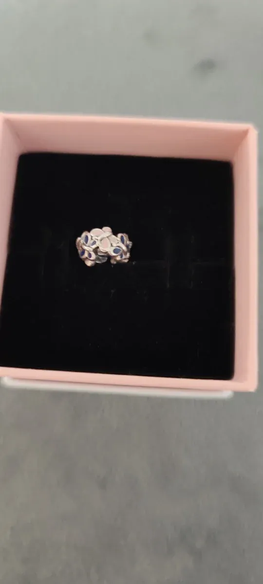 Charm Pandora Rueda Mariposas Azul y rosa