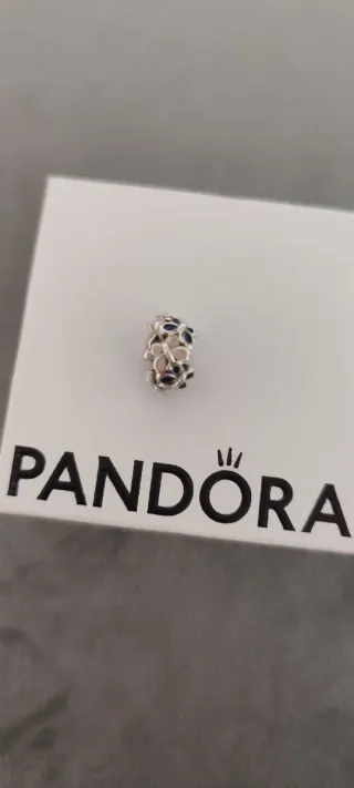 Charm Pandora Rueda Mariposas Azul y rosa