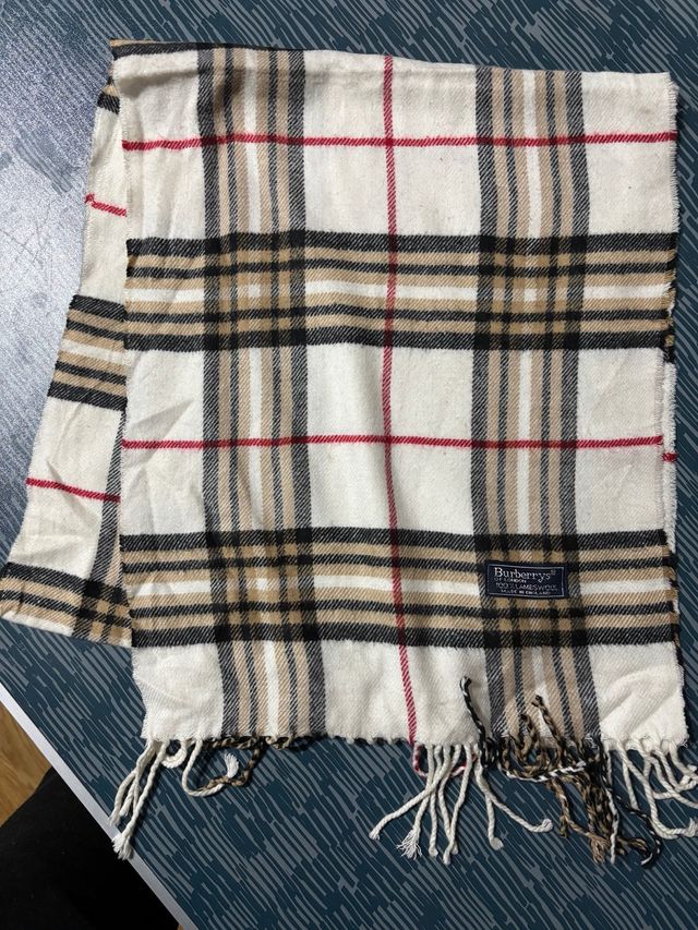 Bufanda Burberry Tartán Lana Beige