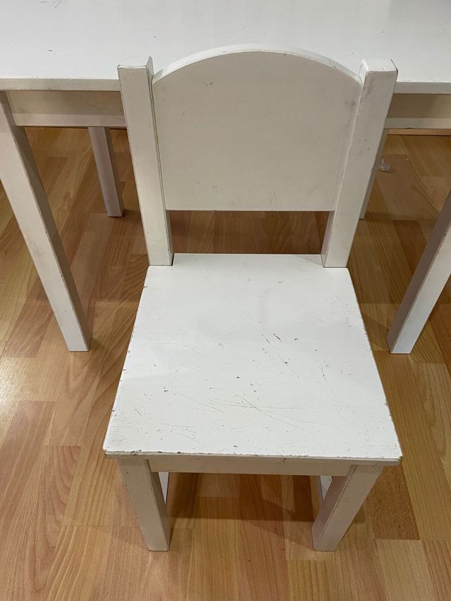 Escritorio y silla infantil blanco