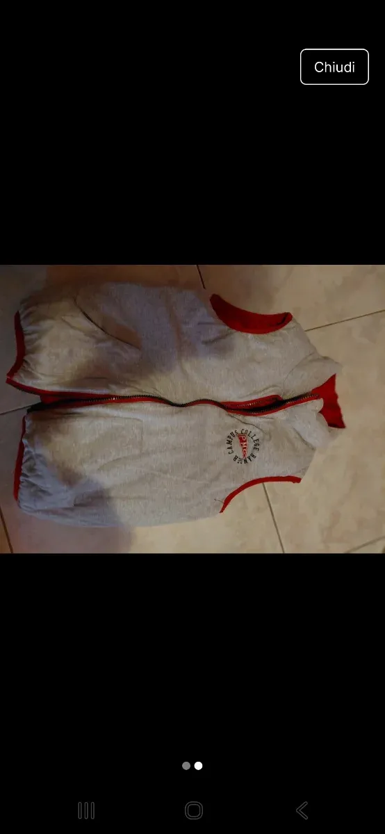 Gilet bimbo double face 8/9 anni