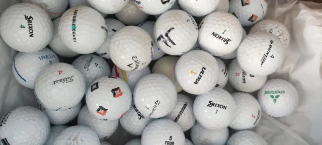 50 Bolas de Golf Recuperadas Mixtas