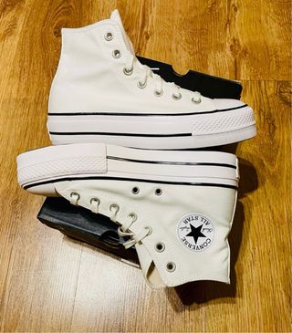 Converse Plataforma Blancas Talla 37.5