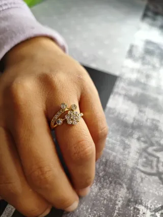 Aros de rodio con cuentas doradas y plateadas