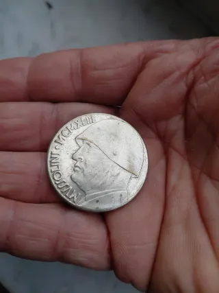 Moneta 20 Lire Italia Benito Mussolini MCMXLIII