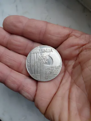 Moneta 20 Lire Italia Benito Mussolini MCMXLIII