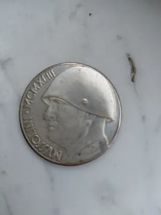 Moneta 20 Lire Italia Benito Mussolini MCMXLIII