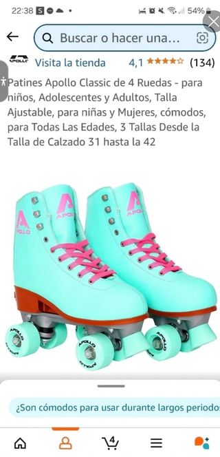 Patines Apollo Classic 4 Ruedas Talla 31-42