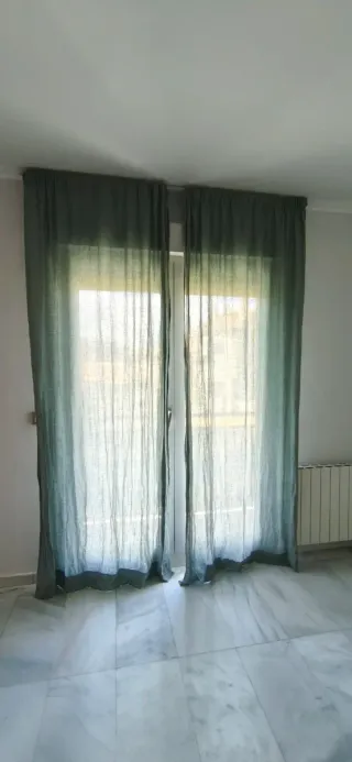 Cortinas de lino entre azul y gris