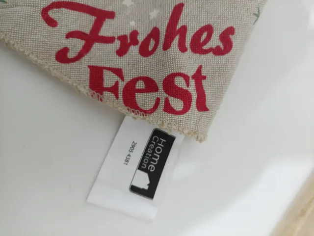 Mantel redondo de Navidad Frohes Fest