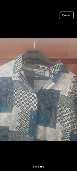 Camisa estampada manga larga