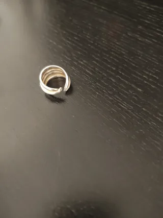 Anillo Tous Hoja Plata Ajustable