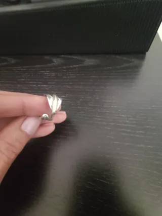 Anillo Tous Hoja Plata Ajustable