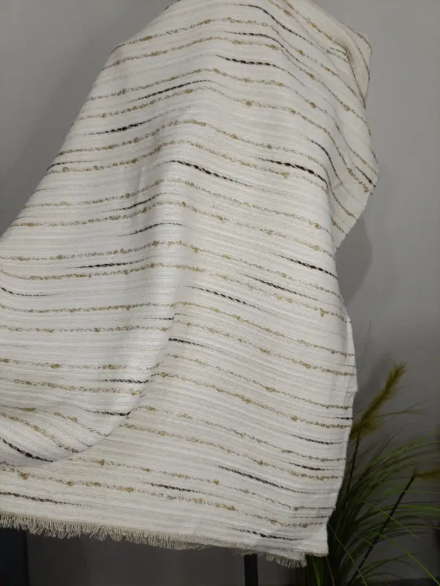 Mantel beige lana grueso