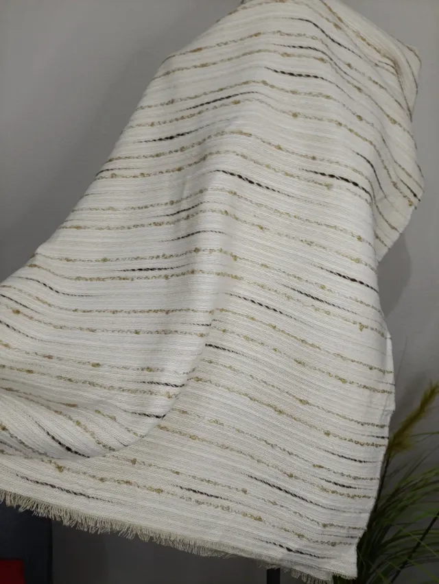 Mantel beige lana grueso