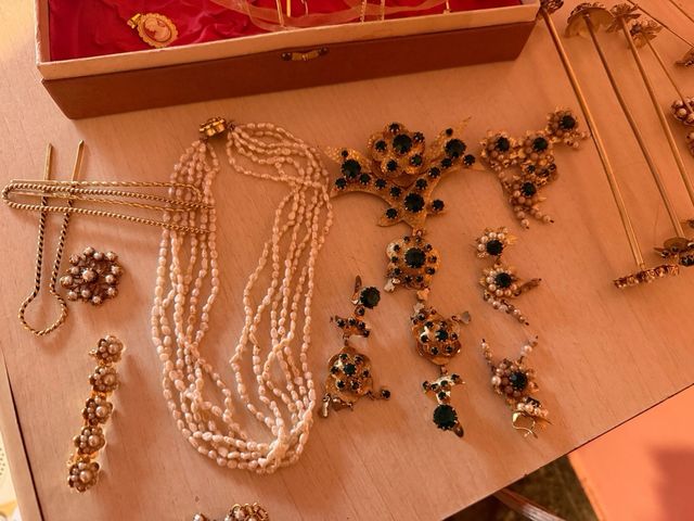 Aderezos Fallera Pendientes Collar Oro