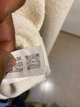 Jersey ZARA blanco talla s VENTA EN PERSONA.