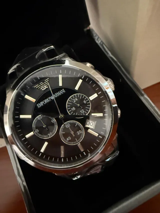 Reloj Emporio Armani Cronógrafo Negro/Plata