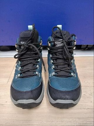 Botas de senderismo caña alta impermeables mujer, MH100