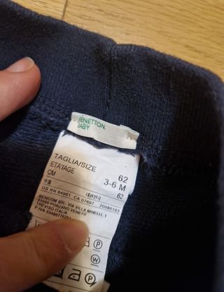 Pantalone bimbo con faccia orsetto Benetton 3-6 me