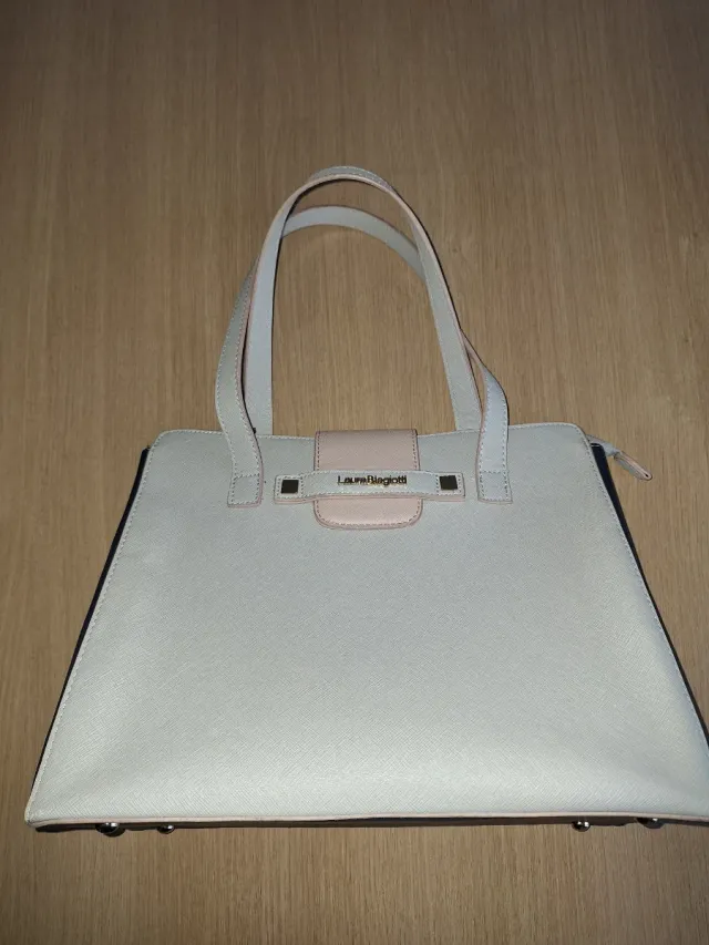 Borsa Laura Biagiotti donna bianco/rosa