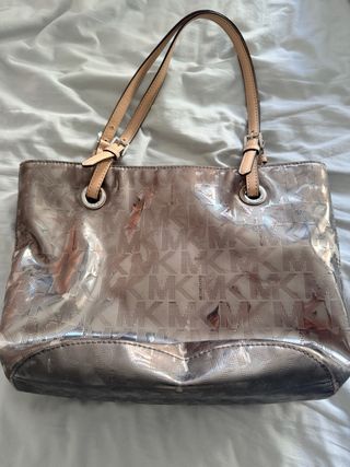 Bolso Michael Kors Dorado y Plateado