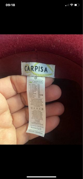 Cappello Carpisa Borgogna con nastro pelle