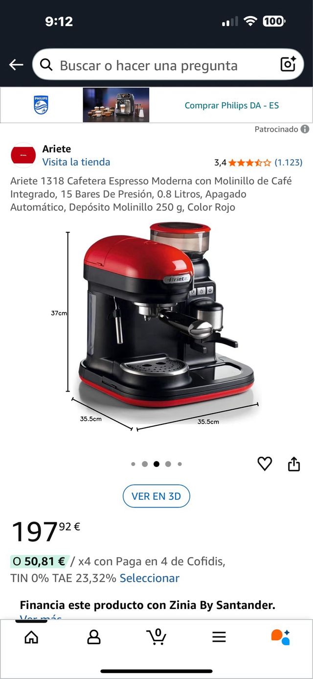 Cafetera con molinillo