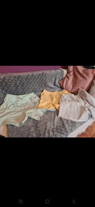 Lote 3 Chándal Corto: Gris, Verde, Amarillo