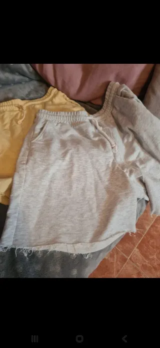 Lote 3 Chándal Corto: Gris, Verde, Amarillo