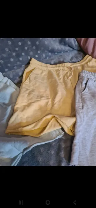 Lote 3 Chándal Corto: Gris, Verde, Amarillo