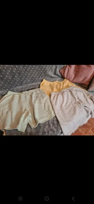 Lote 3 Chándal Corto: Gris, Verde, Amarillo