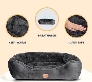 Cama grande para perros Nobleza XL, 87 x 77 x 20