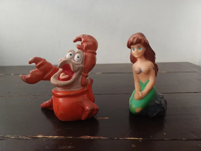 Set 2 pupazzi gomma La Sirenetta Disney