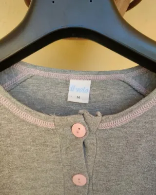 Camicia da notte grigia taglia M