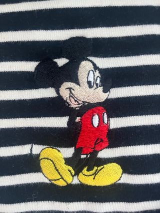 Camiseta Zara Mickey Mouse Rayas Talla M