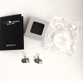 Pendientes Artesanales de Gato de Plata Croacia